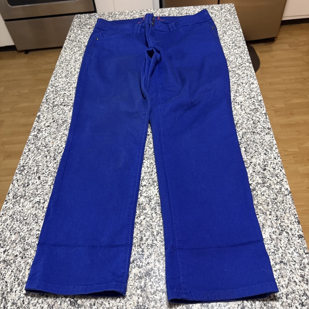 Elle Pants Royal Blue Size 10 Cotton Spandex Blend